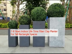 ৭-৮ বছর ইনডোর লাইফ টাইম উচ্চ আয়তক্ষেত্রাকার স্থানগুলির জন্য ফাইবার ক্লে প্ল্যান্টার