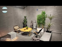 রজন আলংকারিক জল ঝর্ণা অভ্যন্তরীণ আধুনিক ধূসর রজন জলপ্রপাত বাগান জল ঝর্ণা আলো সহ