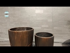 গোলাকার শক্তিশালী কাদামাটি প্ল্যান্টার টেকসই এবং আড়ম্বরপূর্ণ ফাইবার কাদামাটি নকশা