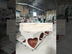 অতিরিক্ত বড় সাদা অনিয়মিত বৃত্তাকার ফাইবার মাটি প্ল্যান্টার বাঁকা, প্রবাহিত রূপরেখা সহ হালকা ওজন টেকসই কম রক্ষণাবেক্ষণ ফুল পাত্র ছুটির দিন ভিলা অফিস সজ্জা বাগান উদ্যান প্রকল্প