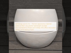 বল ডিজাইন ক্রীড়া মজা - থিমযুক্ত চেহারা কোপযুক্ত গোলাকার ফাইবার কাদামাটি রোপণকারী হালকা ওজন টেকসই কম রক্ষণাবেক্ষণ ফুল পাত্র ছুটির দিন ভিলা অফিস সজ্জা বাগান উদ্যান প্রকল্প