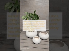 নিরপেক্ষ বেজ প্রাকৃতিক স্পেকড পাথর -মিমিক নকশা বৃত্তাকার ফাইবার কাদামাটি রোপণকারী মাটিযুক্ত নান্দনিক হালকা ওজন টেকসই কম রক্ষণাবেক্ষণ ফুলের পাত্র ছুটির দিন ভিলা অফিস সজ্জা বাগান উদ্যান প্রকল্প