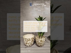 প্রাকৃতিক পাথরের অসামান্য টেক্সচার অনুকরণ করুন মাটির টোন বৃত্তাকার ফাইবার কাদামাটি রোপণকারী হালকা ওজনের টেকসই কম রক্ষণাবেক্ষণ ফুলের পাত্র ছুটির দিন ভিলা অফিস সজ্জা ছাদ বাগান উদ্যান প্রকল্প