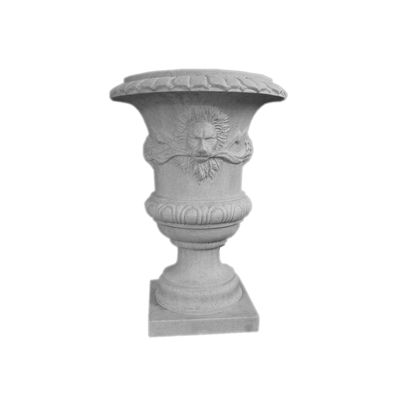 কেনা বাগান দেশ নকশা শৈলী জন্য হলুদ জলরোধী ফাইবার সিমেন্ট খোদাই ফুল পাত্র online manufacture