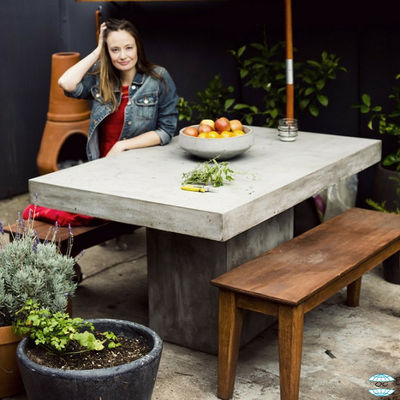 কেনা হোম গার্ডেন প্রিমিয়াম কংক্রিট টেবিল সেট জন্য বহিরঙ্গন আসবাবপত্র GRC আসবাবপত্র টেবিল online manufacture