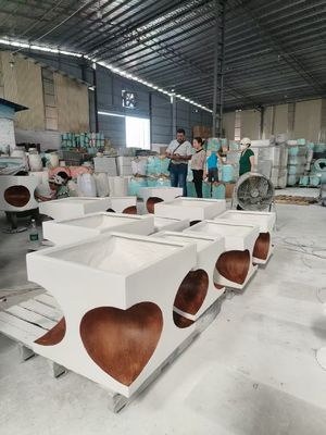 কেনা সাদা আয়তক্ষেত্রাকার হৃদ আকৃতির কাটআউট ফাইবার ক্লে প্ল্যান্টার যা ফাটল প্রতিরোধী online manufacture